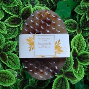 Vanilla and Hazelnut Essential oil handmade Soap with rose petals